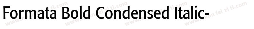 Formata Bold Condensed Italic字体转换